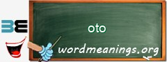 WordMeaning blackboard for oto